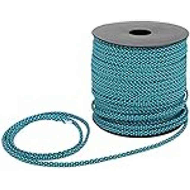 Demeras Guy Ropes 50 m 4 mm tjocka 7 överlevnadsrep utomhus camping vandring markis tält (blå och svart)