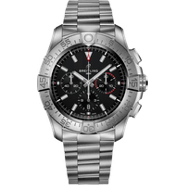 BREITLING Super Avenger B01 Chronograph 46MM Titanium Black Dial Men's Watch EB0148101B1E1 - 46 mm