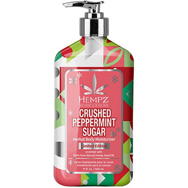 Hempz Crushed Peppermint Sugar Body Lotion Moisturizer for men and women Holiday Gifts 17 oz