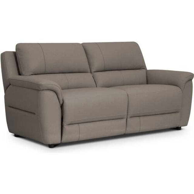 Oyster Leather Sofas - 3 Seater Sofa - Theo Range - Oak Furnitureland