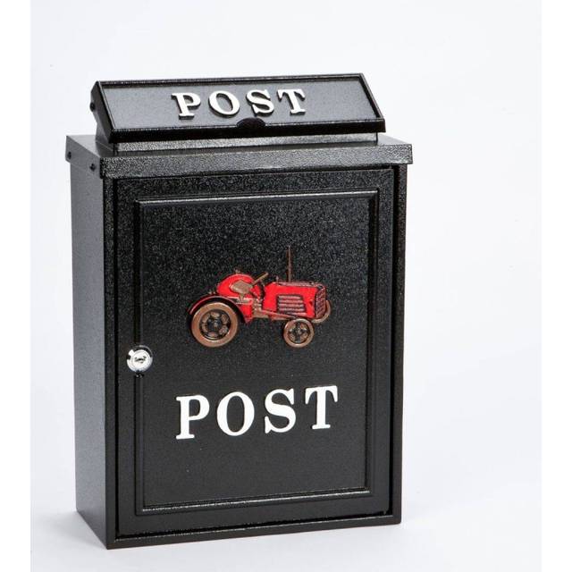 Arboria_Garden_Decor Arboria Garden Decor Tractor Postbox 42X28X13Cm, Black