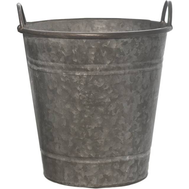 Kruka Zink med handtag Ø30/H30 cm - Grå