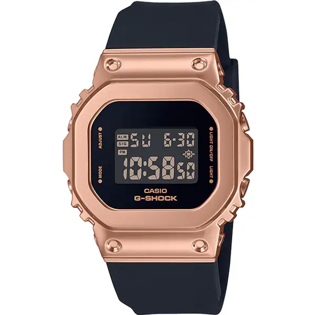 Casio g-shock gm-s5600upg-1jf compact series metal5600 black x pink gold