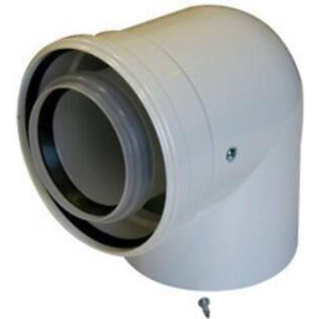 Worcester Bosch Boiler 90 Degree Flue Elbow - White