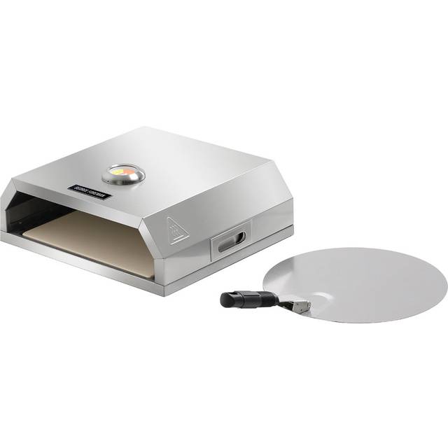 George Foreman GFPO1SSPC BBQ Grill Top Pizza Oven w/ Paddle, Silver