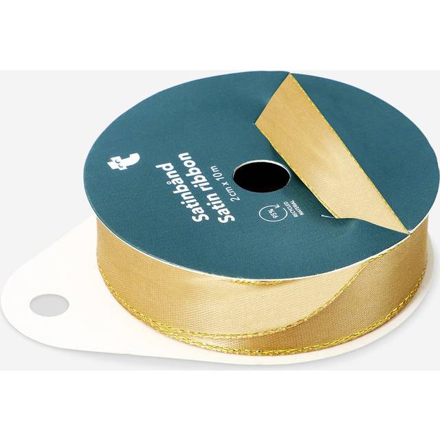 Gold satin ribbon - 10 m