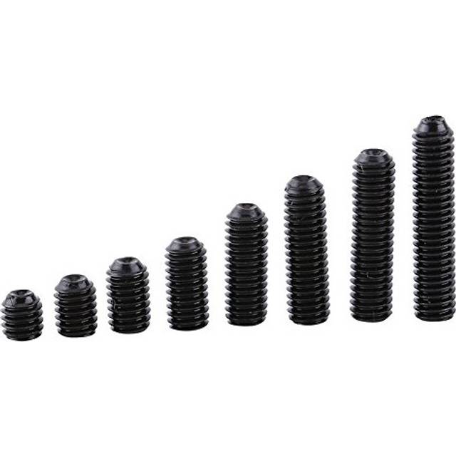 200 Pcs M3 Carbon Steel Hex Grub Screws Set Cup Point Grub Screw Set Machine Fastener Assortment Kit