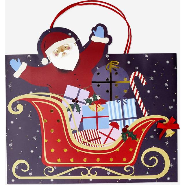 Gift bag with santa's sleigh