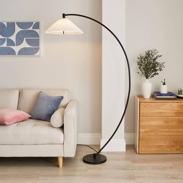 Arch Mid Century Floor Lamp - Black