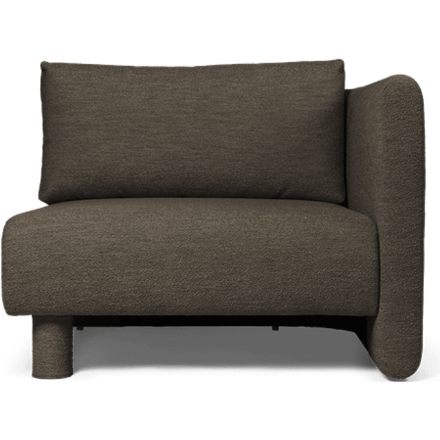 Ferm Living Dase Modul Soffa Höger Mjuk Bouclé/Mörkbrun - Mjuk bouclé, mörkbrun