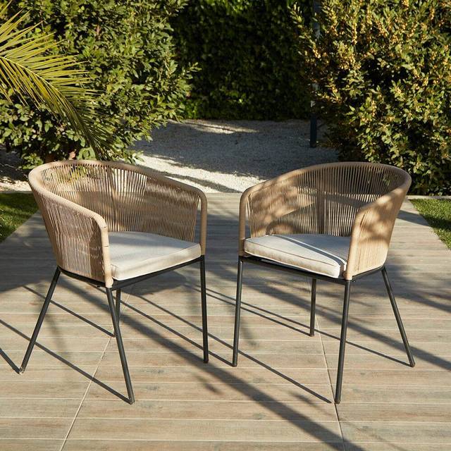 Latitude Run Fabiano Patio Dining Natural 79cm H X 57cm W X 51cm D