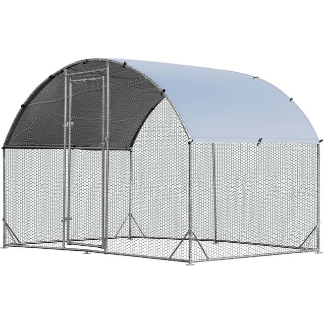 Chicken Coop with Waterproof and Sun-protective Cover for Backyard, Farm-S