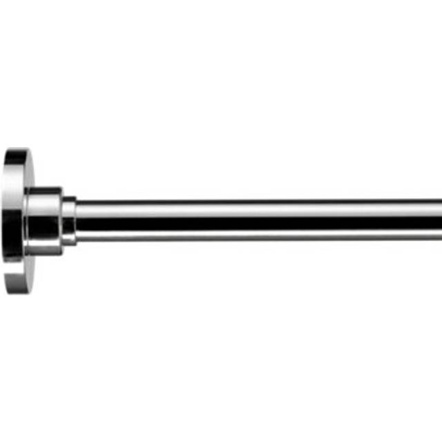 Chrome Heavy Duty Straight Shower Curtain Rod with Rings & Flexi-Fix, 230cm - Croydex