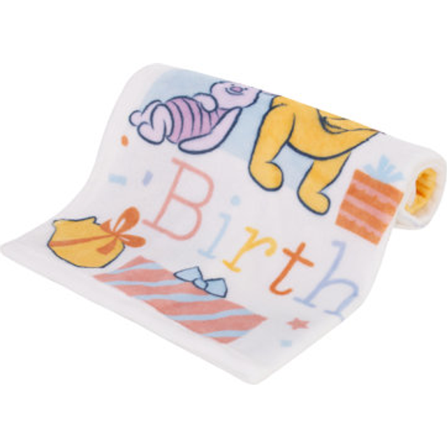 Disney Winnie The Pooh My 1st Birthday Multi-Colored Piglet  Tigger  and Eeyore Super Soft Photo Op Baby Blanket