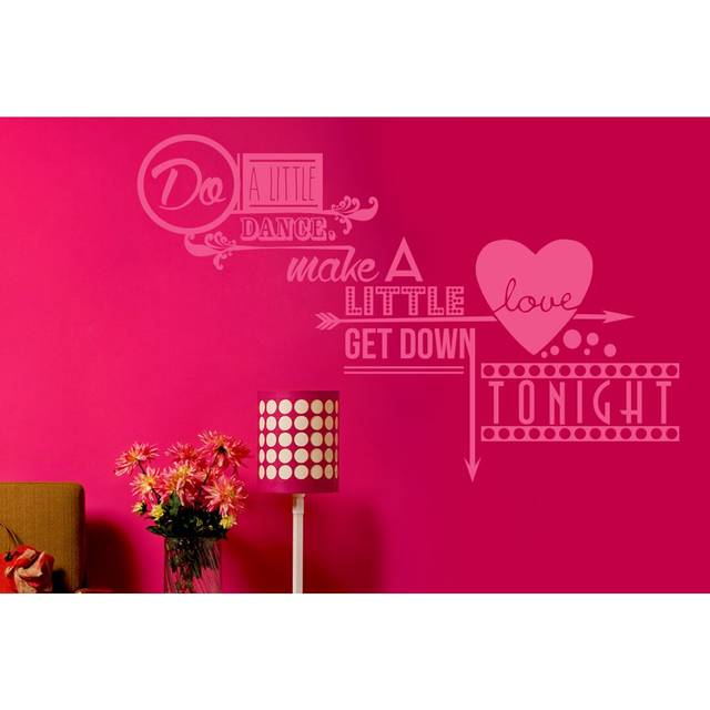 Do a Little Dance Make a Little Love Wall Sticker - Pink (Medium)