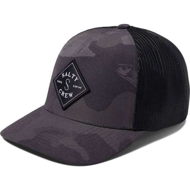 Salty Crew - Camo trucker Keps - Sea Line Retro Black Camo Trucker @ Hatstore