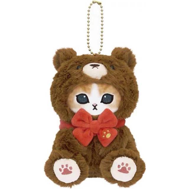 (StyleD) Fluffy Bear Teddy Shark Cat Plush Keychain 14cm Cuddly Gift For Kids And Adults