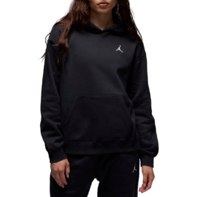 Nike Jordan Brooklyn Fleece Women's Pullover Hoodie - Black - Cotton/Polyester - XXL (UK 24-26)