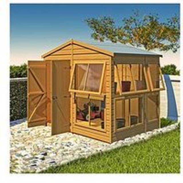 Shire Sun Hut Potting Shed 6 ft x 8 ft, Brown