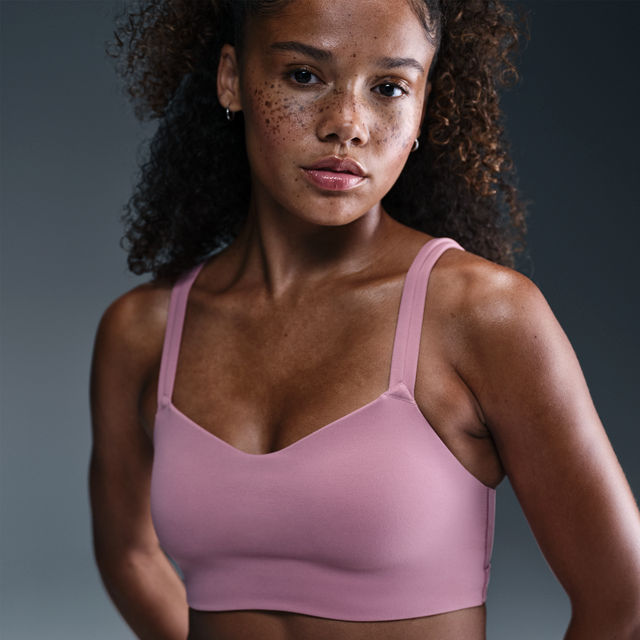 Nike Zenvy Strappy Women's Light-Support Padded Sports Bra - Purple - Nylon/Elastane - XL