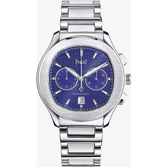 Piaget Mens Blue Goa41006 Polo Stainless-steel Chronograph Automatic Watch 1 Size