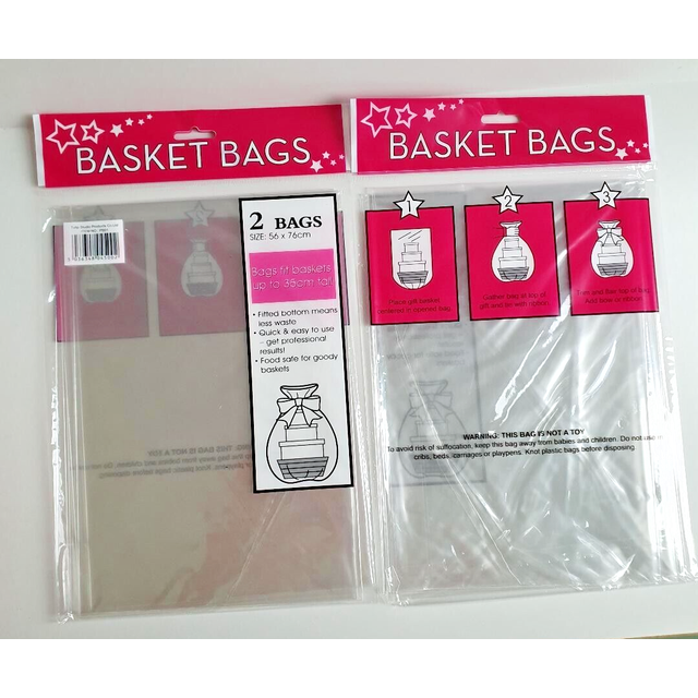 Hamper wrap cellophane basket gift wrap large basket bag by tullip