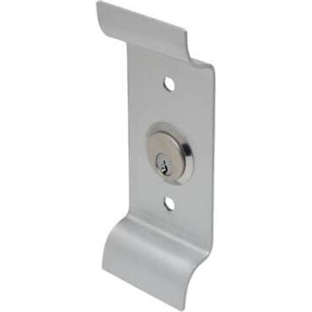 Copper Creek ED-PCYL-AL Exterior Pull Plate with Cylinder for Exit Device Aluminum