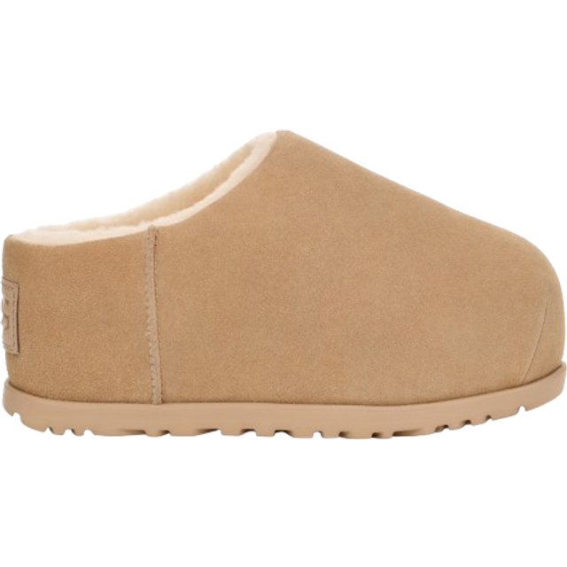 UGG® Pumped Slide in Brown, Size 3, Suede/Leather - Mustard Seed