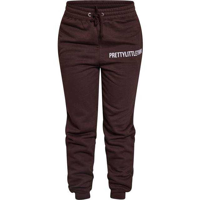 PRETTYLITTLETHING Chocolate Brown High Waist Cuffed Jogger, Chocolate Brown - M