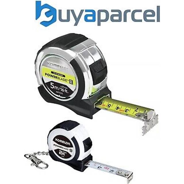 Komelon - Tape 5m / 16ft PowerBlade Tape Measure MPT57E and 2m Keyring Tape
