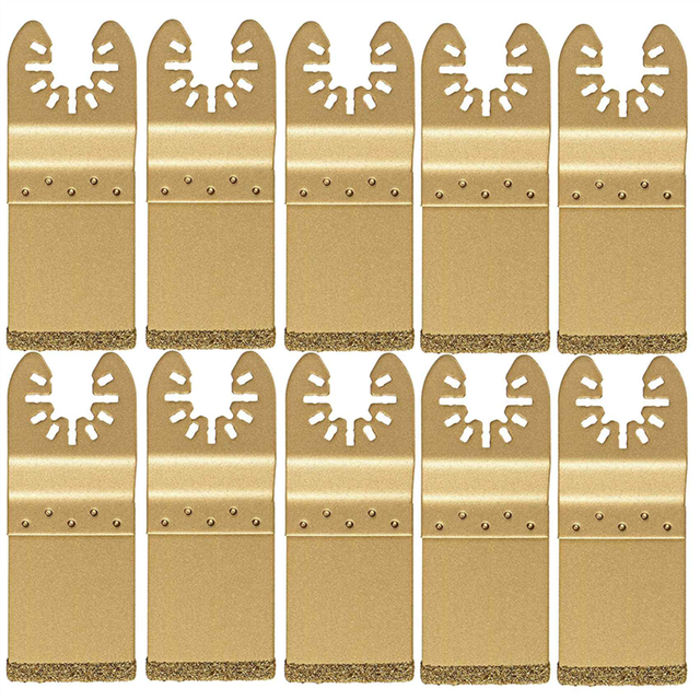 10Pcs Universal Oscillating Diamond Saw Blade Quick for Release Fast Fit Multi Tool Blade Cutting Dics