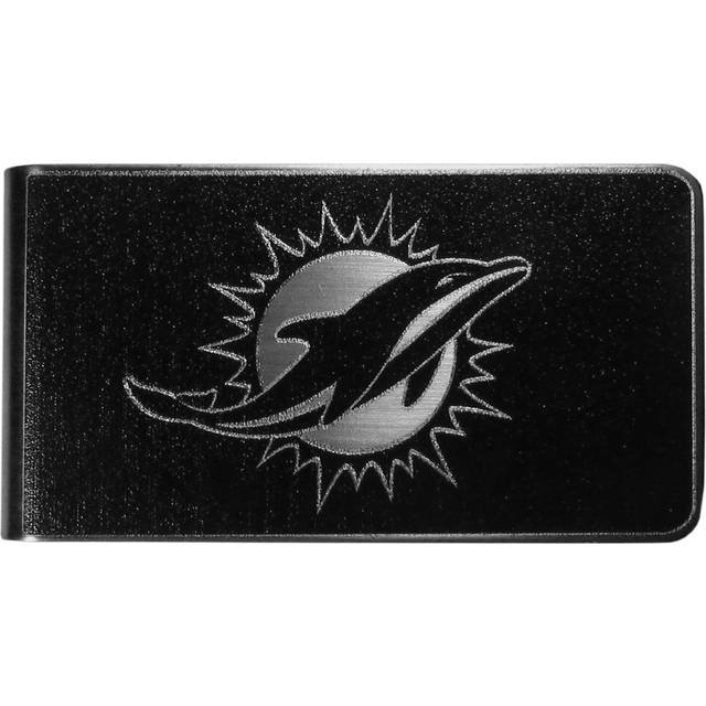 Siskiyou FBKM060 Male NFL Miami Dolphins Black & Steel Money Clip - One Size