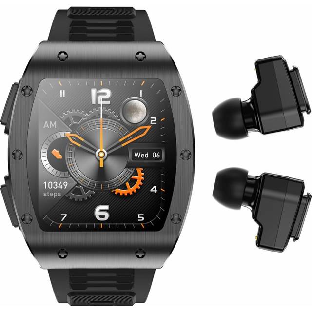 "Chronus Military Smart Watch with Earbuds, 1.91"" Screen, AI Voice (Black)"