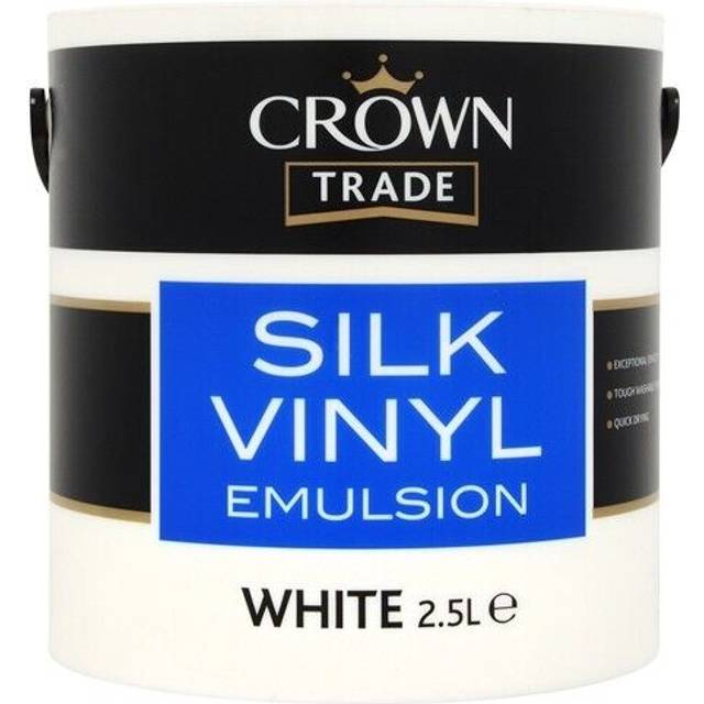 Crown Trade Silk Vinyl Emulsion, White 2.5L