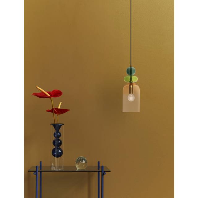 Nova Luce Hängande Lampa Murano Delta Gul S