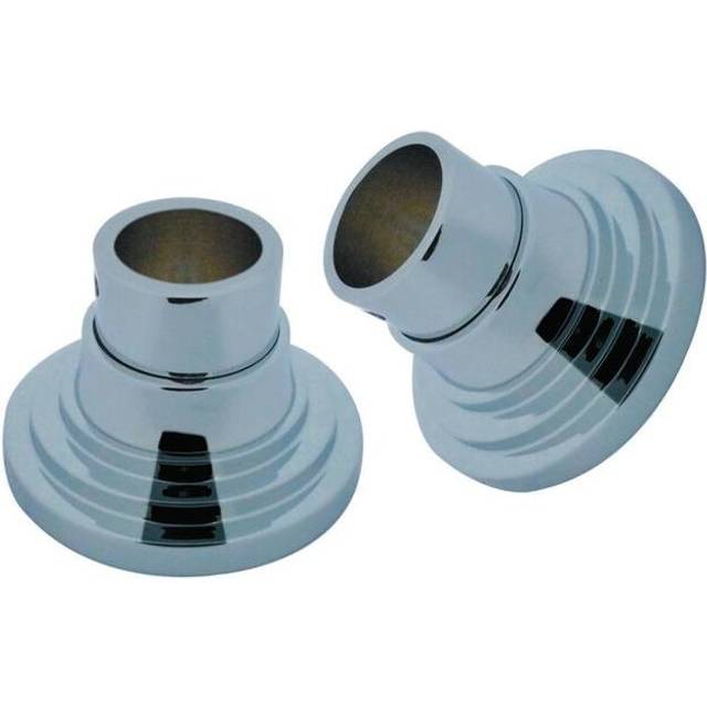 Brass Shower Rod Base for Milano Straight or Tension Shower Rod, Polished Chrome
