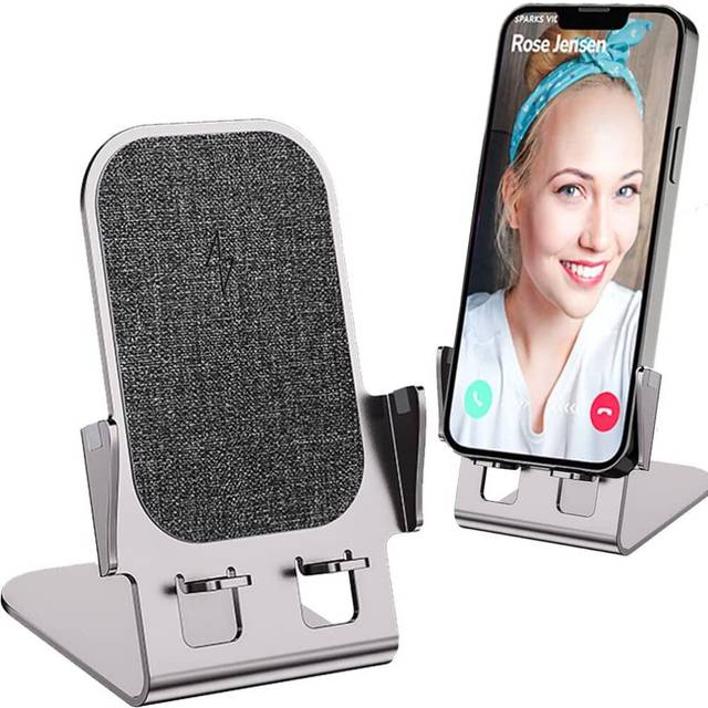 15w wireless charger dock metal stand for iphone samsung huawei xiaomi honor etc