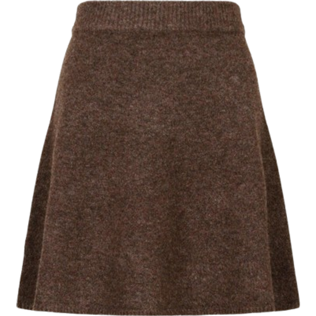 Neo Noir Gisa Knit Skirt - Brown Melange