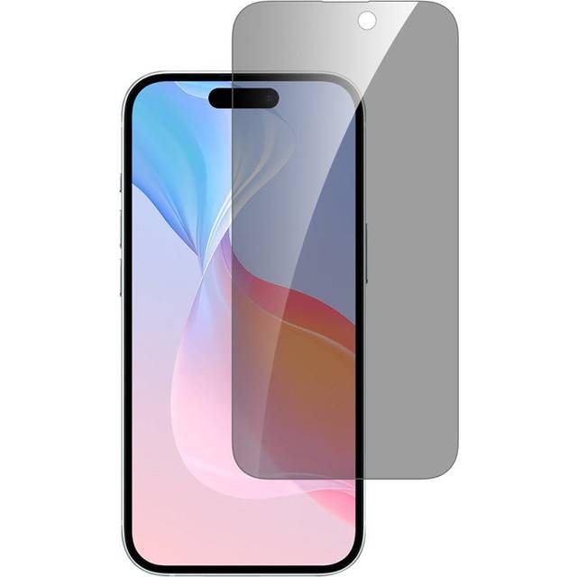 iPhone 16 4smarts Second Glass Privacy Skärmskydd med Monteringsram - Case Friendly - Genomskinlig