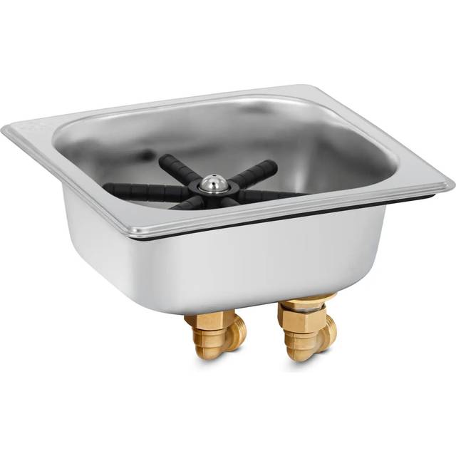 Glass Washer - with basin - stainless steel / PA - Royal Catering RCGLW-02
