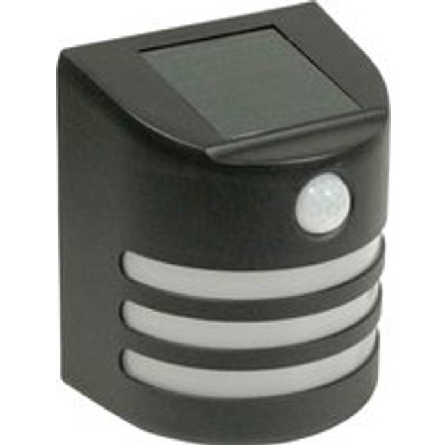 Solar Gap Wall Light with PIR - Black - One Size