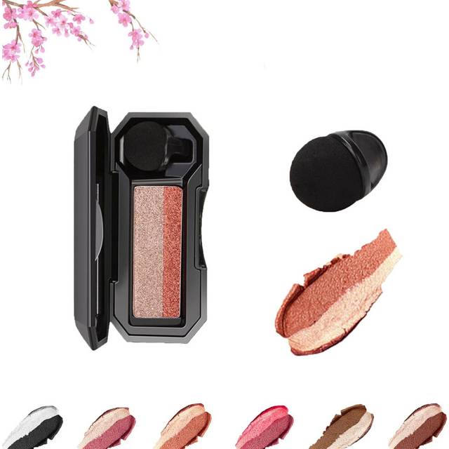 (#4) Dual Color Eyeshadow, Two Color Lazy Eyeshadow Makeup, Portable Two Tone Eyeshadow, Highly Pigmented Eyeshadow, Exquisite Glitters, Waterproof,
