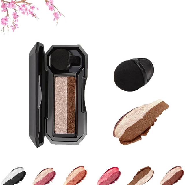 (#2) Dual Color Eyeshadow, Two Color Lazy Eyeshadow Makeup, Portable Two Tone Eyeshadow, Highly Pigmented Eyeshadow, Exquisite Glitters, Waterproof,