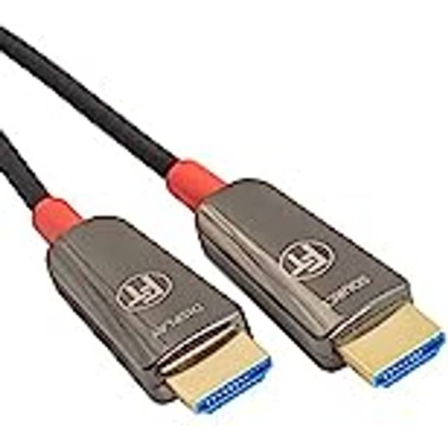 FeinTech 8K HDMI-Fiberkabel 8 m För 2.1-Spel, 4K 120 Hz, 1440p 144Hz, PS5 Xbox PC TV, 48 Gbps, Stöder eARC, CEC, VRR, HDR, Dolby Atmos, 3D, VMI90080
