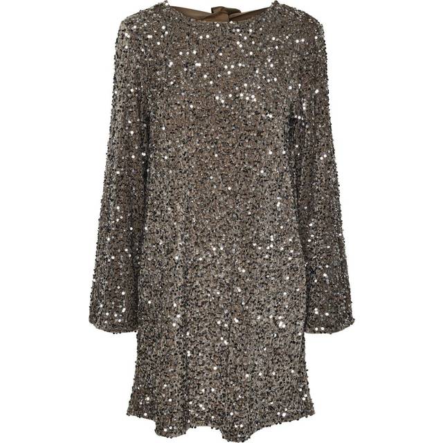 Pieces Kam Sequin Mini Dress - Morel