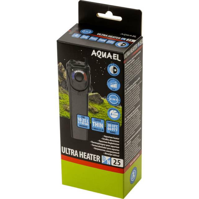 (25W) Aquael Plastic Ultra Day/Night Heater Tropical Aquarium Fish Tank Adjustible