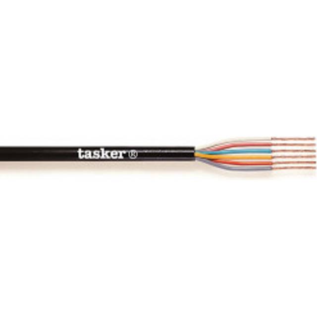 Tasker Datakabel På Rulle 6x 0.25 100 m Sort