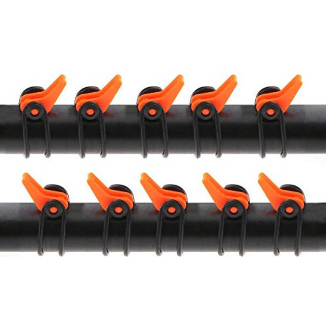 10x Hooks For Fishing Rod Plastic Hook Keeper Fish Rods Tackle Accessory, Orange