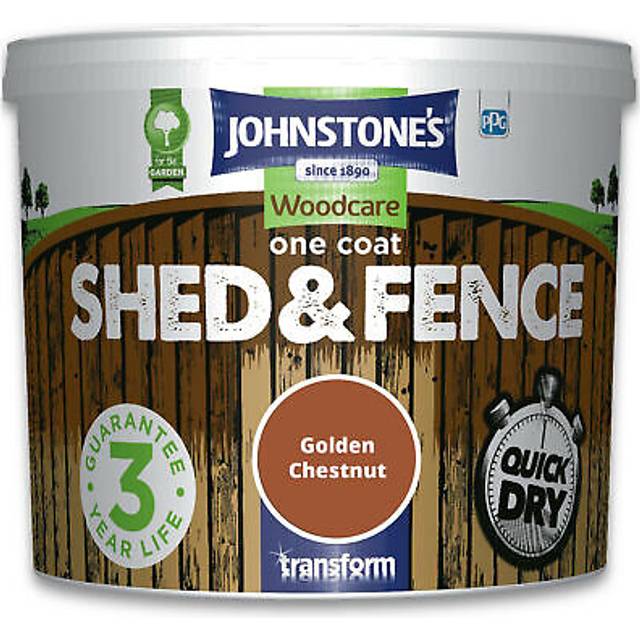 Johnstone&#39;s One Coat Shed & Fence 5l - Golden Chestnut