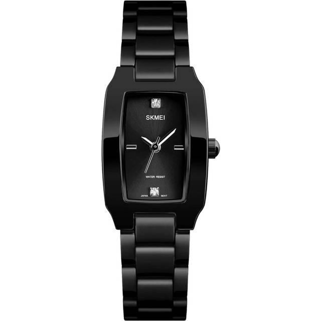 VEANXIN Women's Watches for Ladies Female Square Small Slim Stainless Steel Band Waterproof Casual Simple Quartz Analog Young Girls Gifts Wrist Watch